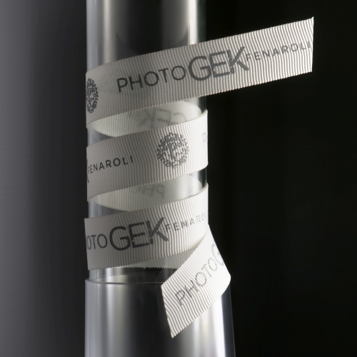 nastro personalizzato mode (gros grain) 15mm bianco stampa serigrafica