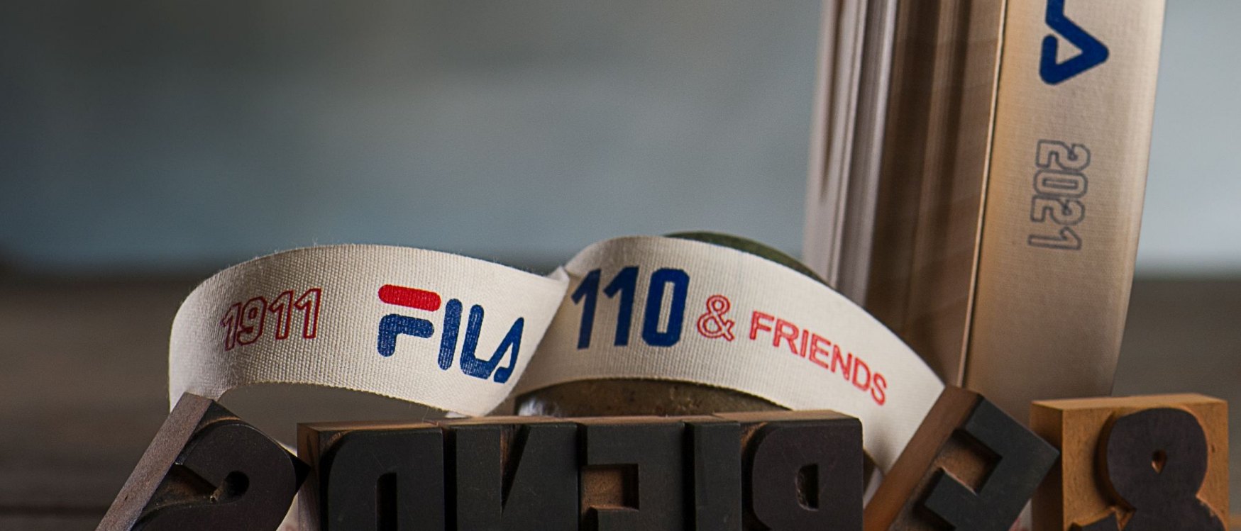 Nastro cotone personalizzato con stampa a 2 colori in fila