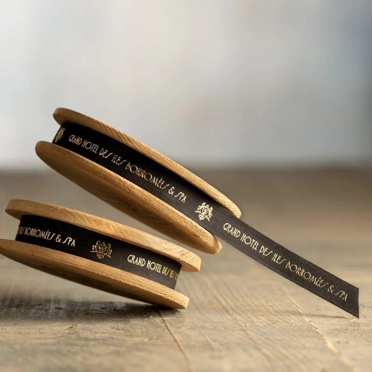 Nastro cotone personalizzato con lamina oro